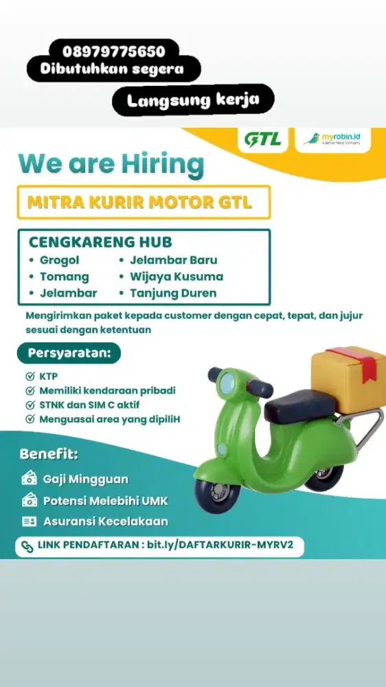 Dibutuhkan cepat RIDER