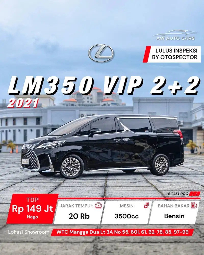 [KM 20 RB] Lexus LM350 VIP 2+2 4 Seater NIK 2021 LM 350 2022