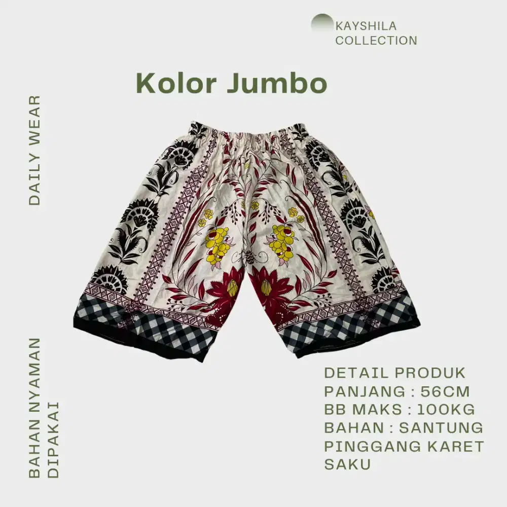 Celana Kolor Jumbo Bahan Rayon adem nyaman dipakai