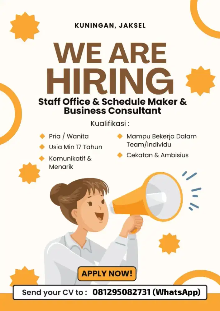 Lagi rekrut kerja di kantor, gratis