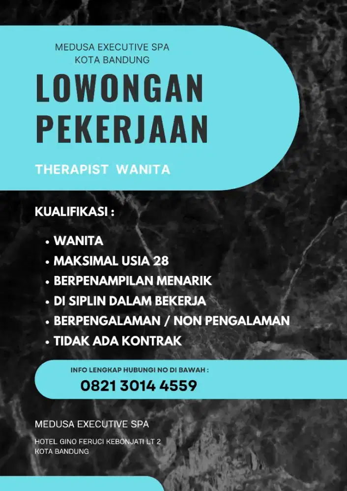 Lowongan kerja therapist wanita