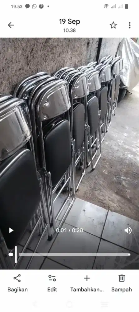 Kursi lipat recondisi