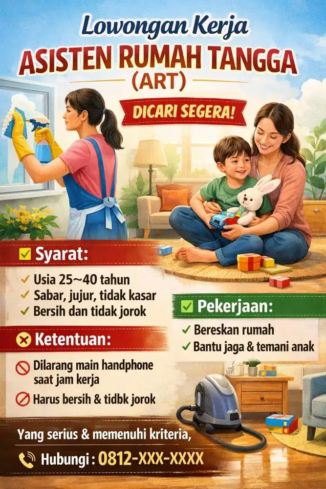 Lowongan Kerja Asisten Rumah Tangga