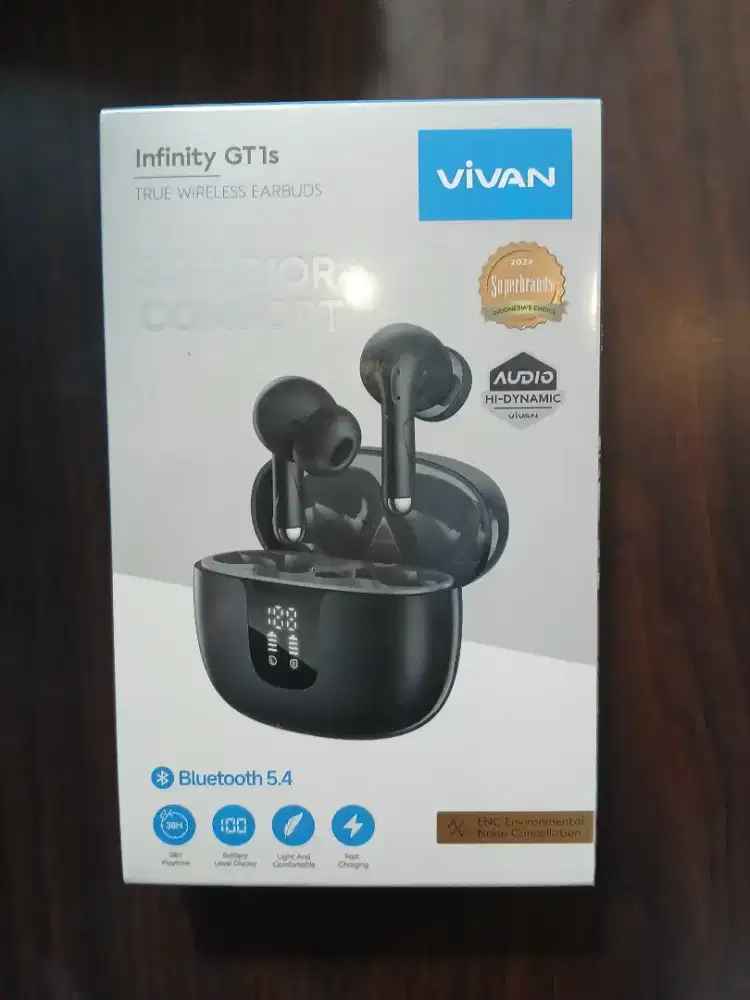 VIVAN TWS Adaptive ANC ENC Infinity GT1s Bluetooth 5.4  Low Latency