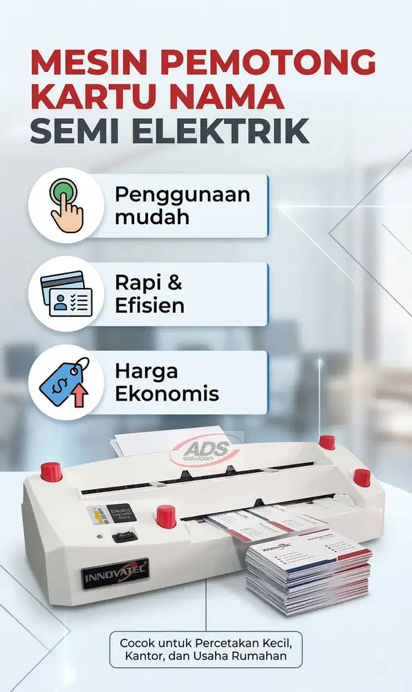 MESIN PEMOTONG KARTU NAMA / ID CARD SEMI ELEKTRIK PALING SIMPLE