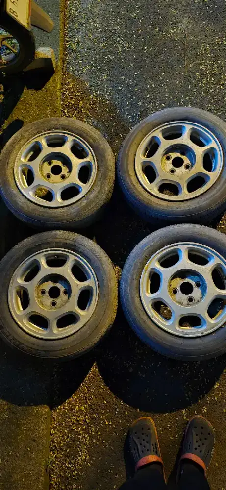 4 velg oem original toyota all new great corolla ae111 soluna karimun