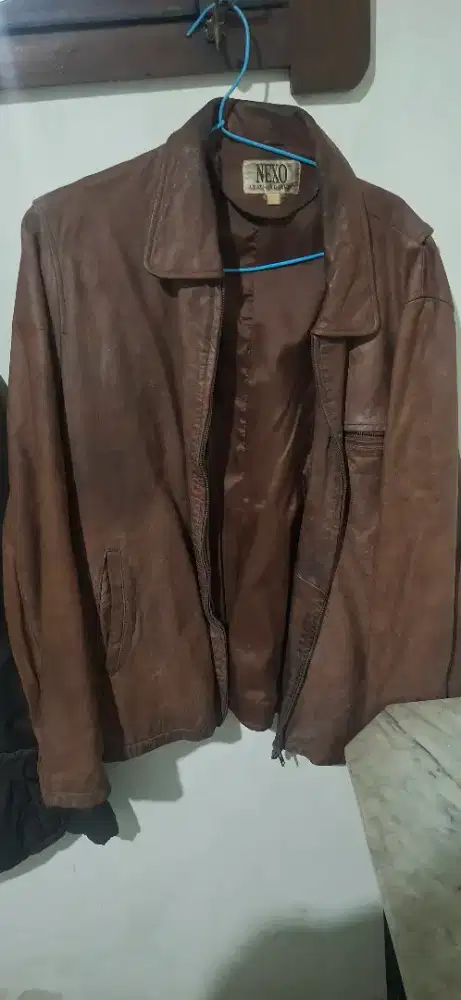 2 jaket kulit sapi ori free jaket gunung