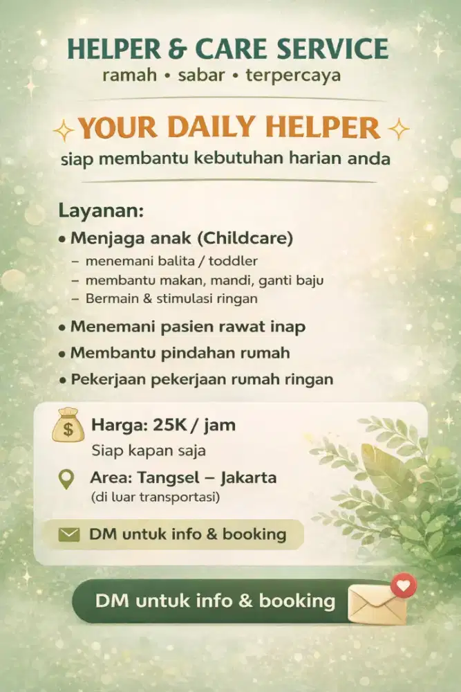 Jasa pendamping harian