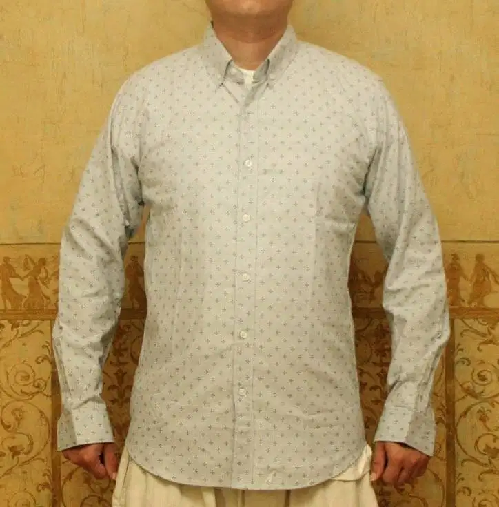 Kemeja Pria Lengan Panjang Impor wrn ungu muda motif bintang