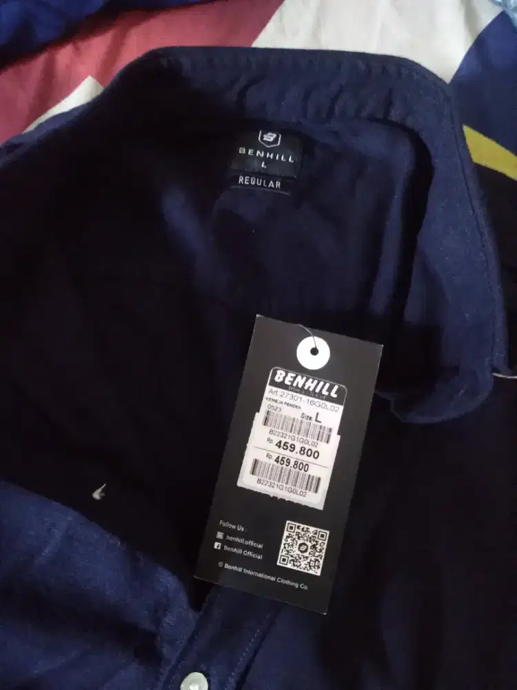 Kemeja pria merek benhill New