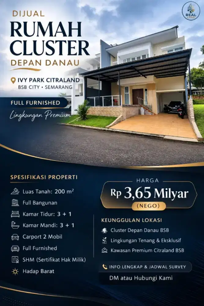 Rumah mewah di IVY PARK CITRALAND BSB SEMARANG FULL FURNISHED
