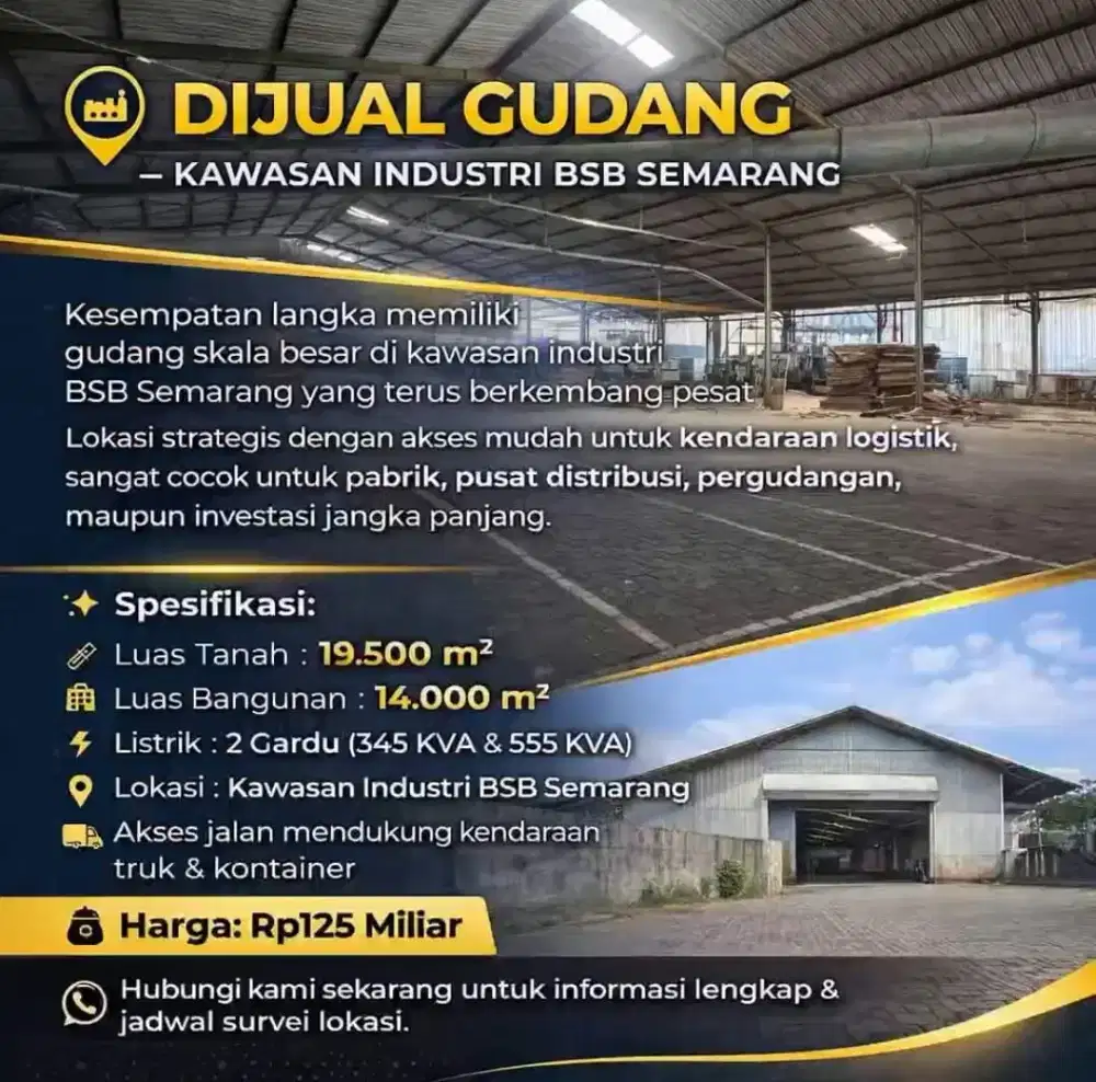 GUDANG BANYAK PILIHAN SESUAI KEBUTUHAN DI SEMARANG DAN SEKITARNYA