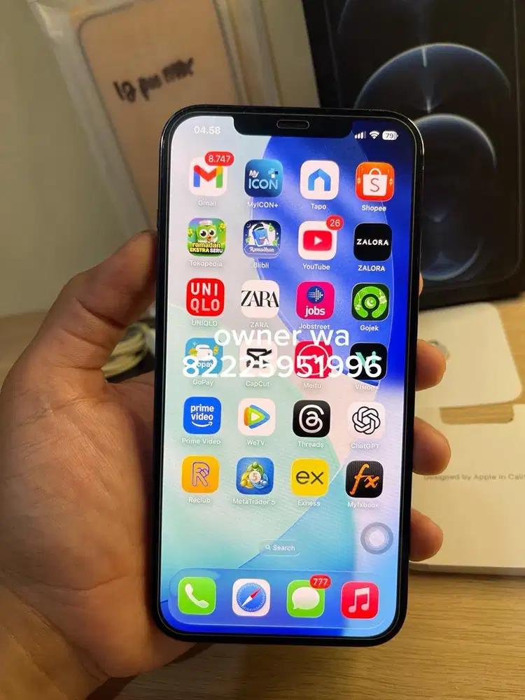 Iphone 12 Pro Max 256gb Fullset Ori Murah Lebaran Berkah Siap Pakai