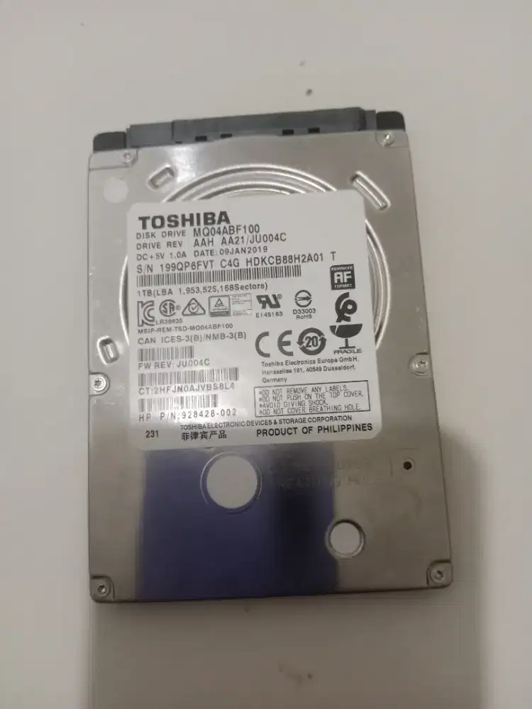 Hardisk thosiba tipis 1 tb