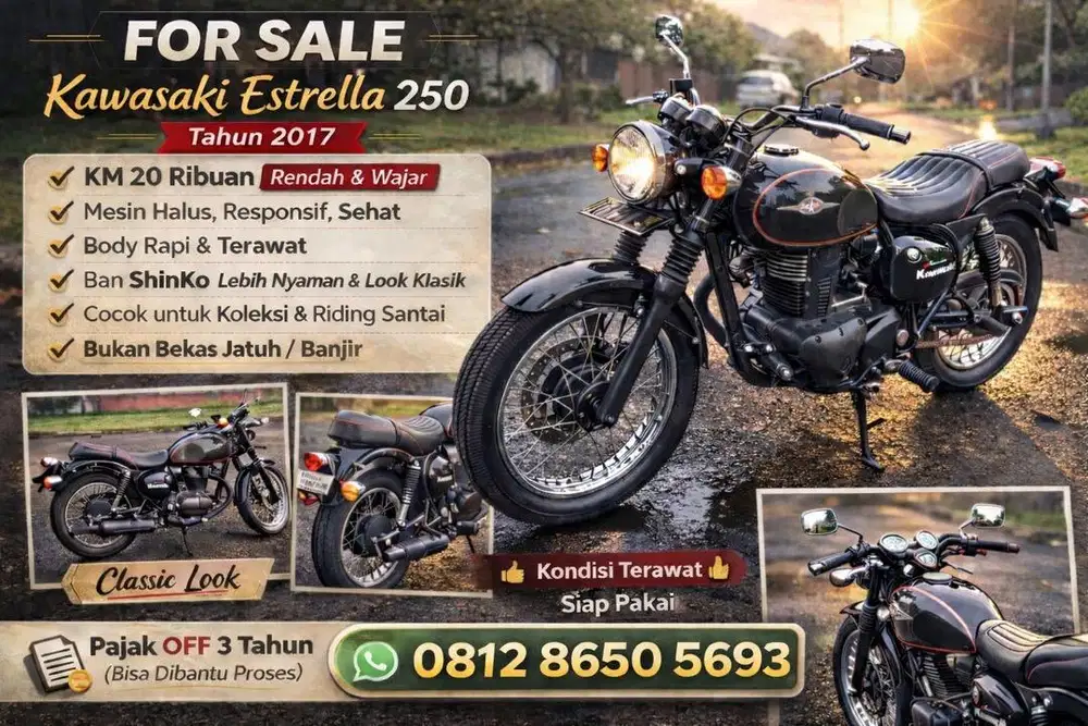 Kawasaki Estrella 250cc kondisi istimewa