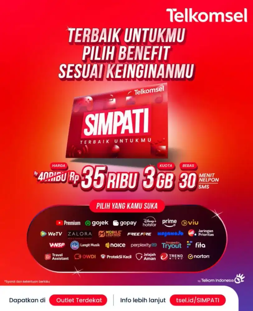 Kartu Perdana Simpati No Cantik