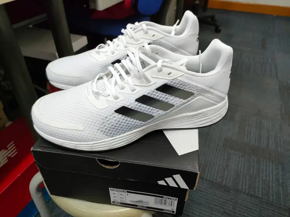 Adidas Duramo SL White Grey Sz 44 New BNOB