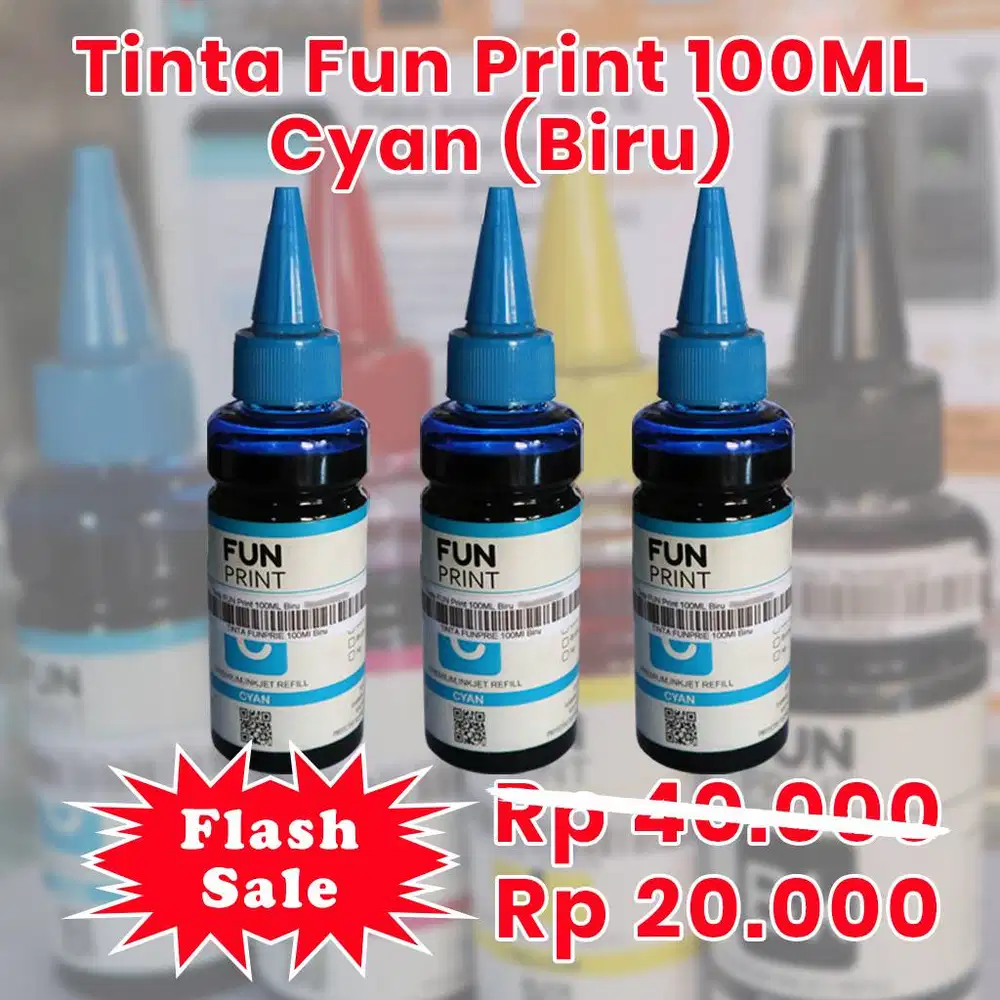 Flash Sale - Tinta Fun Print 100ML Biru