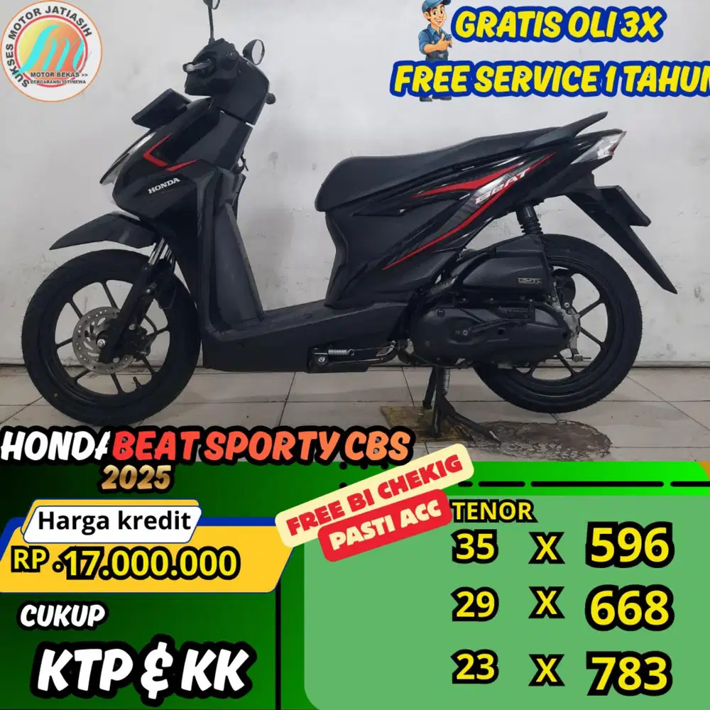 PROMO (SUKSES MOTOR)BI CHEKING PASTI ACC HONDA BEAT SPORTY 2025