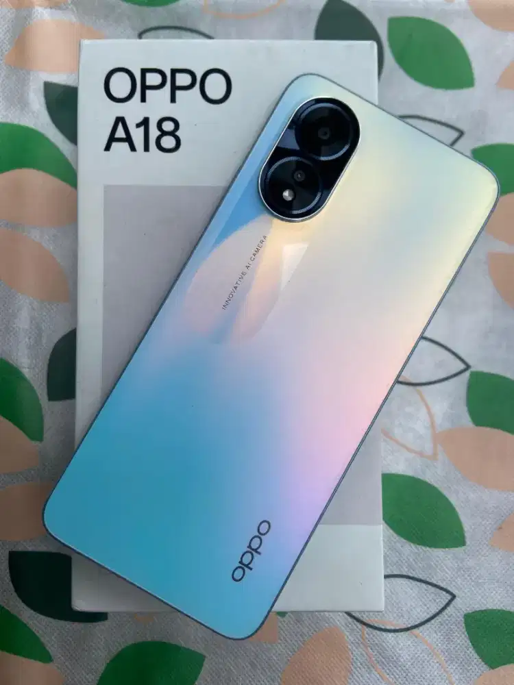 Oppo A18 ram 4+4/128 fulset ori resmi nominus