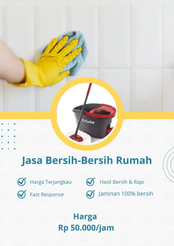 Jasa kebersihan Rumah,kost,kantor,apartemen dll