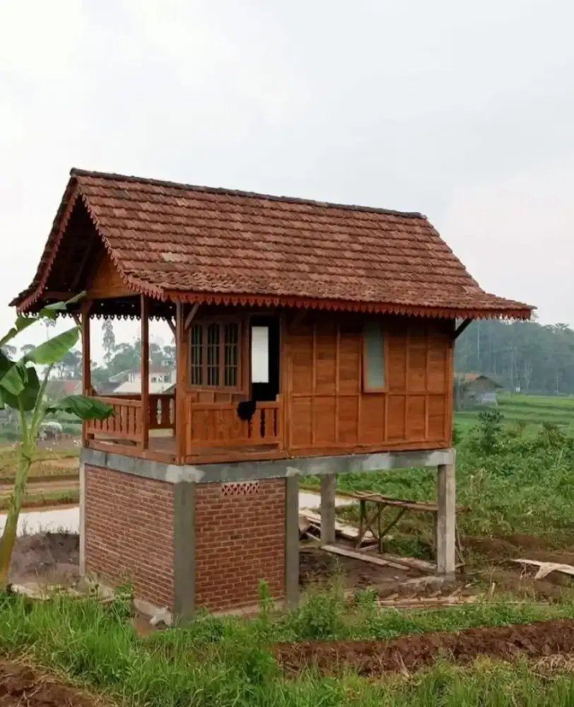 Rumah kayu bahan full jati