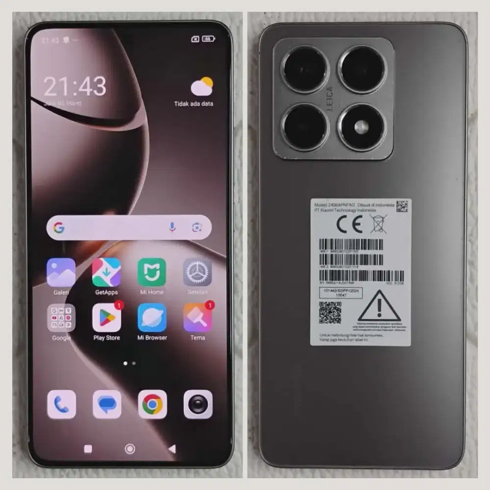 XIAOMI 14T 5G RAM 12/256 SEIN FULLSET SUPER MULUS NO MINUS