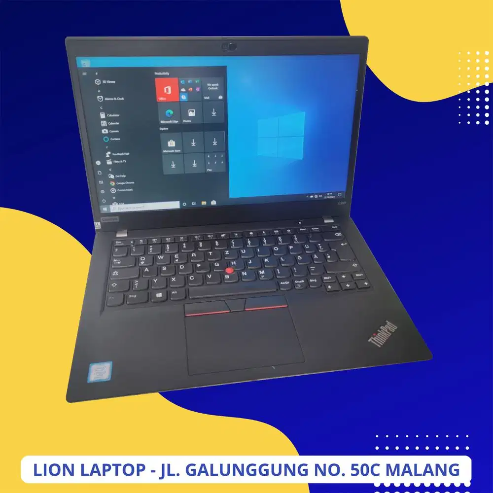 RAM 16GB SSD 256GB Core i5 Gen 8 Slim Lenovo Thinkpad X390 [13|03]