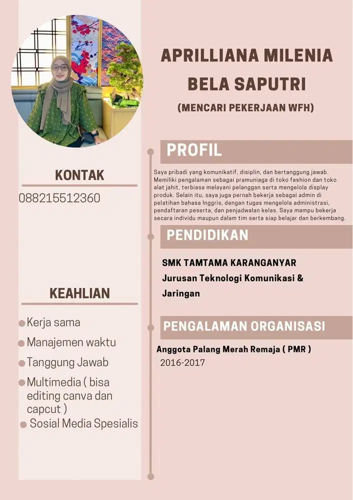 cari kerja wfh admin atau desain grafis