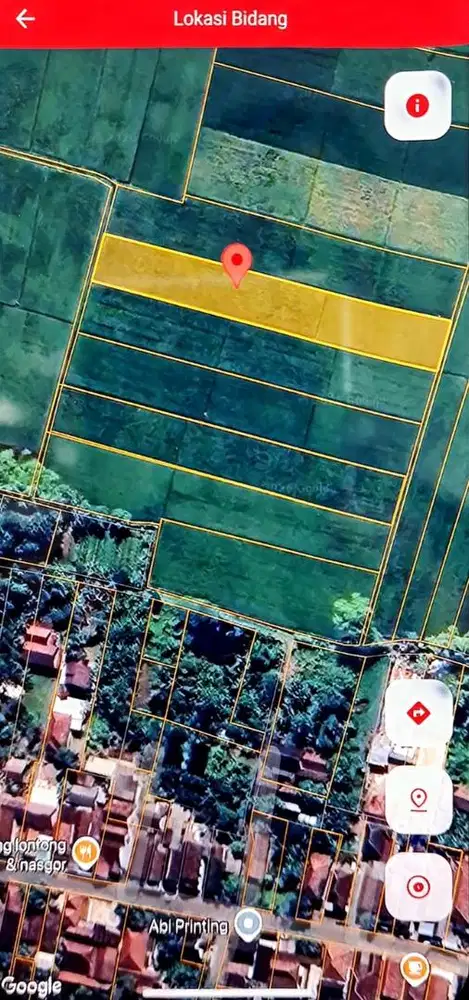 Dijual sawah produktif 1945 m2, rutin ditanami padi & palawija