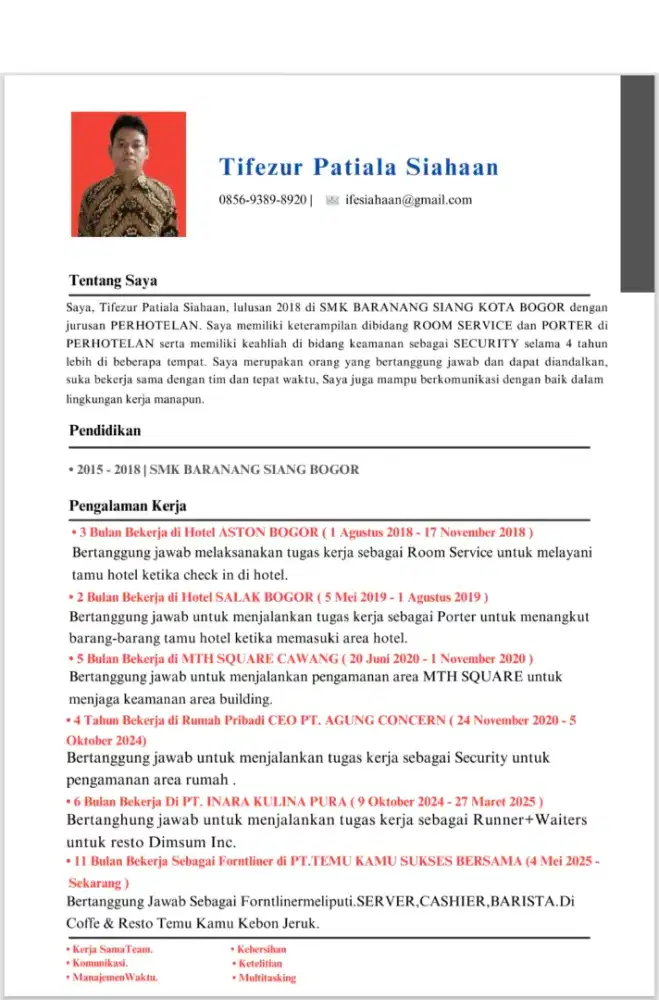 Sedang mencari pekerjaan