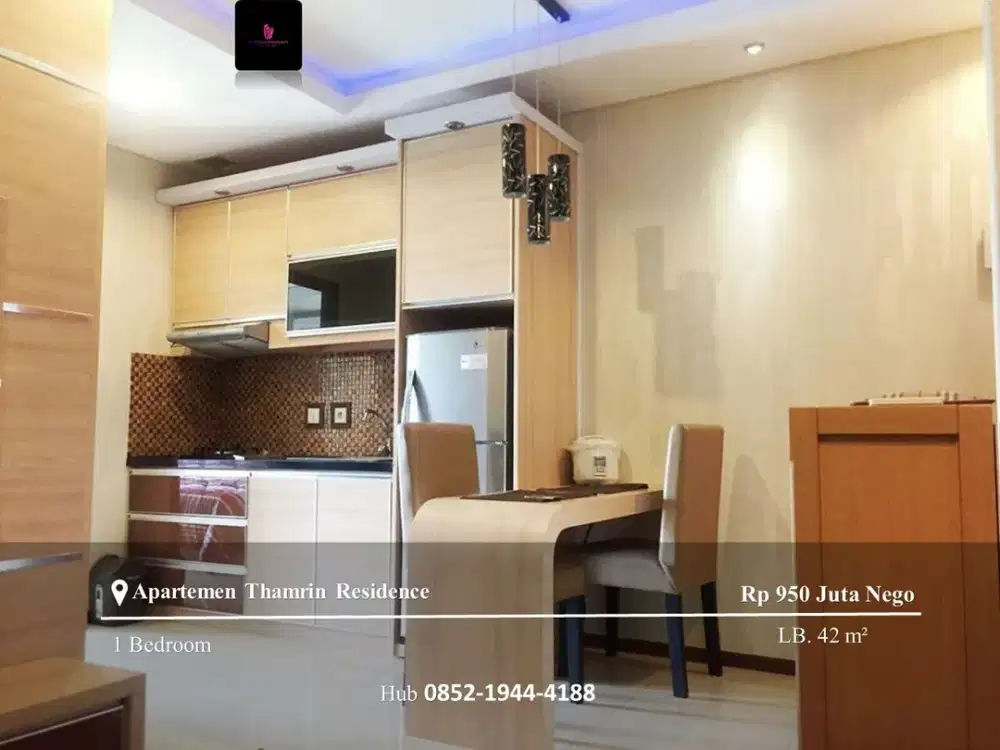 Dijual Apartement Thamrin Residence 1BR Mid Floor Full Furnished