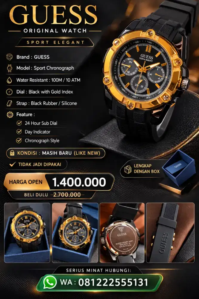 GUESS BARU UNBOXING 100% GRESS