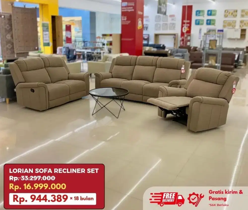 Lorian sofa set recliner