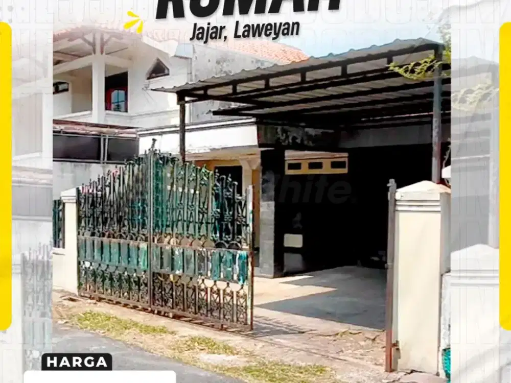 Rumah Nyaman Strategis di Gang Apel Jajar Laweyan Surakarta