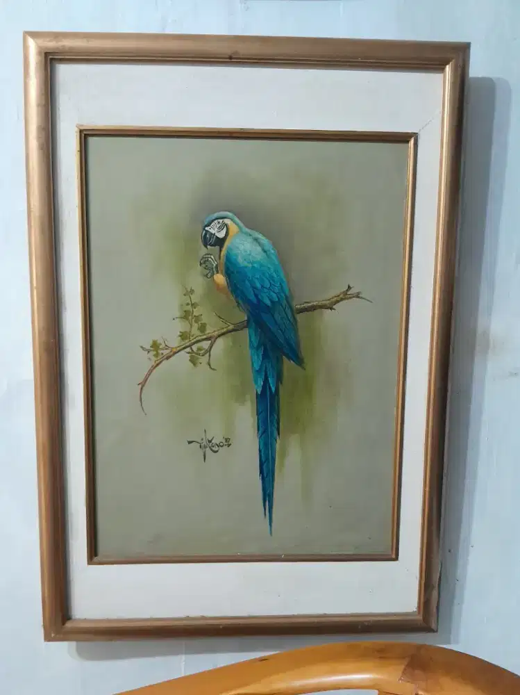 Lukisan burung kakatua biru