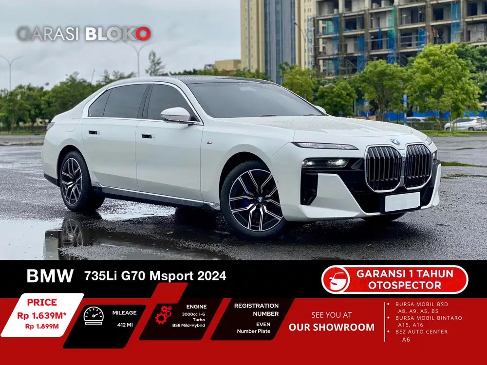 (Odo 4xx perak Warr ON) BMW 735i G70 MSport Mild-Hybrid 2024 / 2025