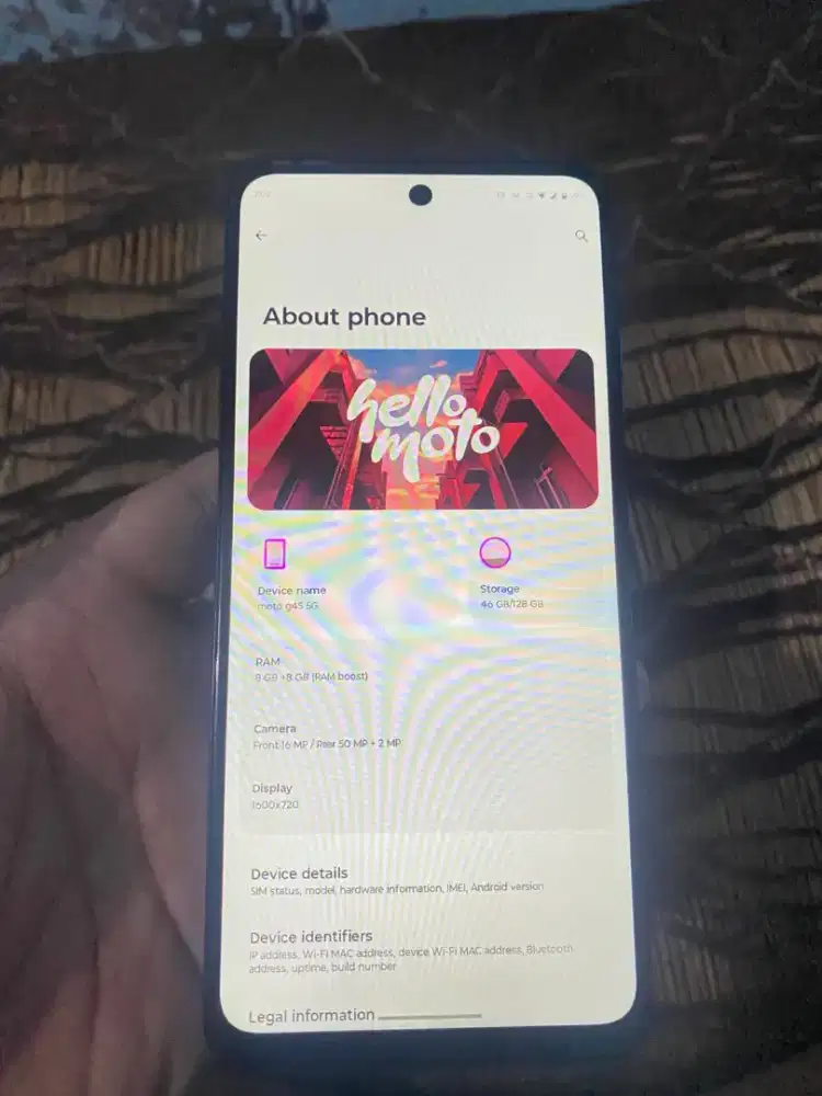 Motorola G45 Ram 8gb rom 128gb (masih garansi sampe 05 mei 2026)