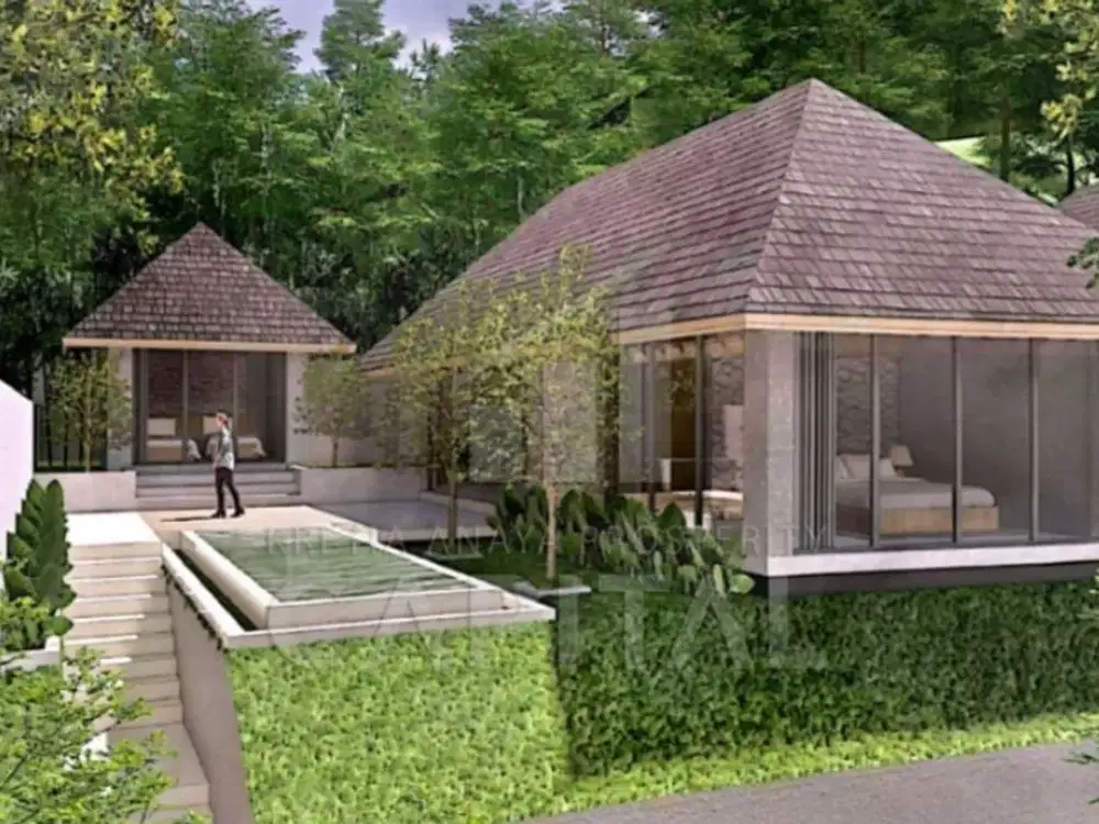 RUMAH VILLA DENGAN DESIGN YANG MENYATU DENGAN ALAM DI KAWASAN EXCLUSIVE DAGO GIRI