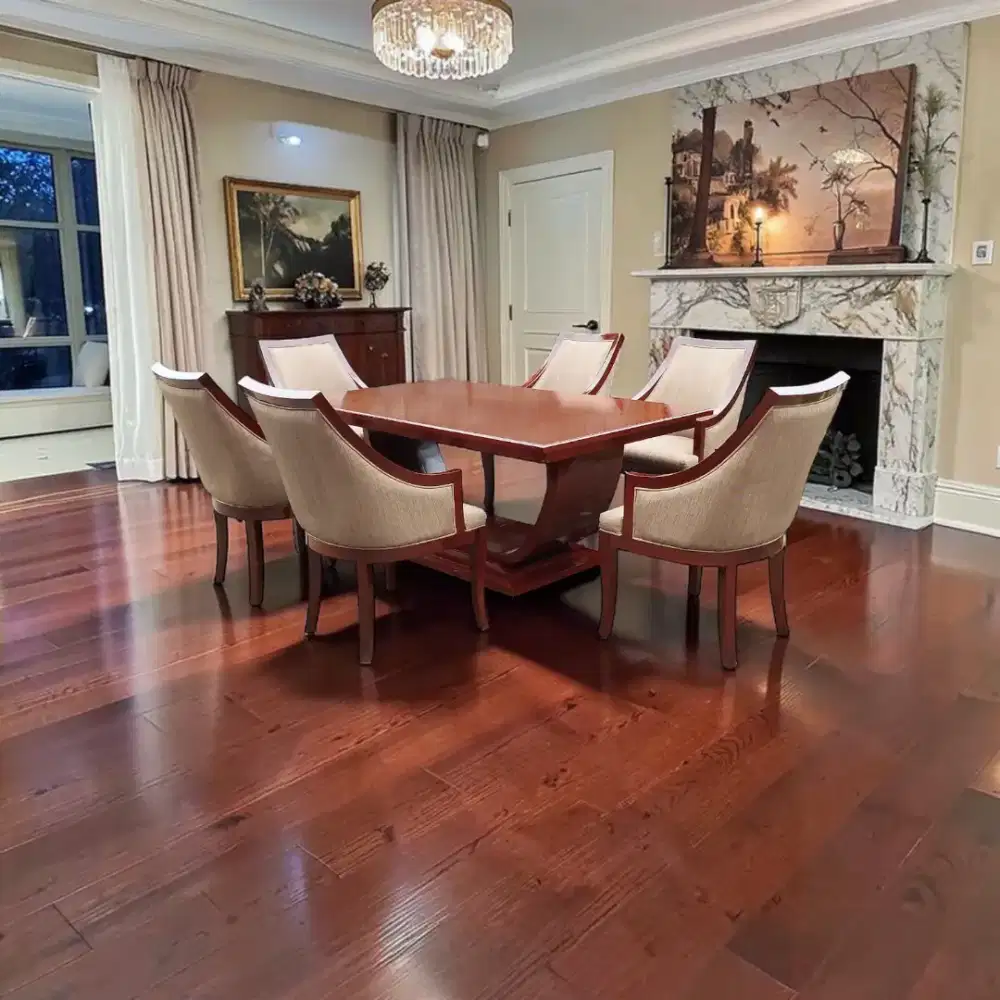 For sale meja makan import rosewood set ori kursi 6 kayu jati