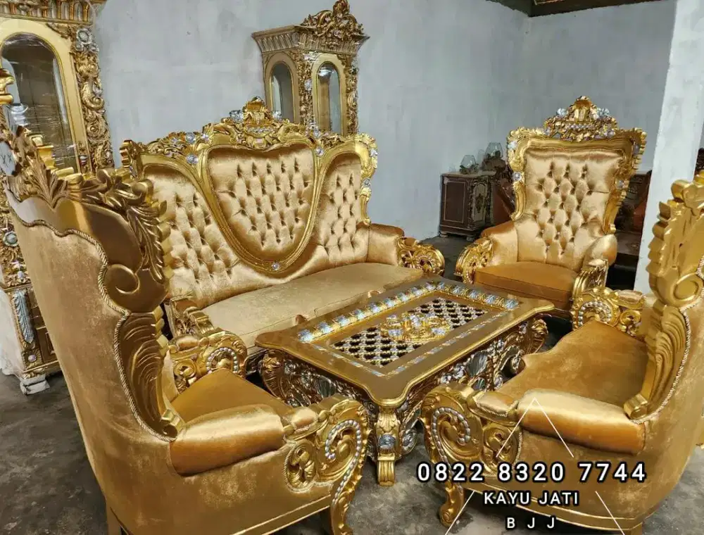 Kursi ukir mewah kayu jati blora