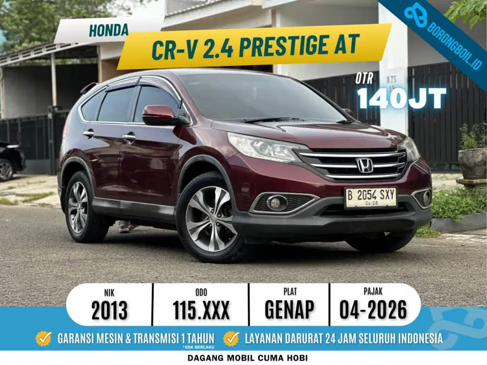 Honda Crv 2.4 Prestige AT 2013/2014 merah maroon xtrail