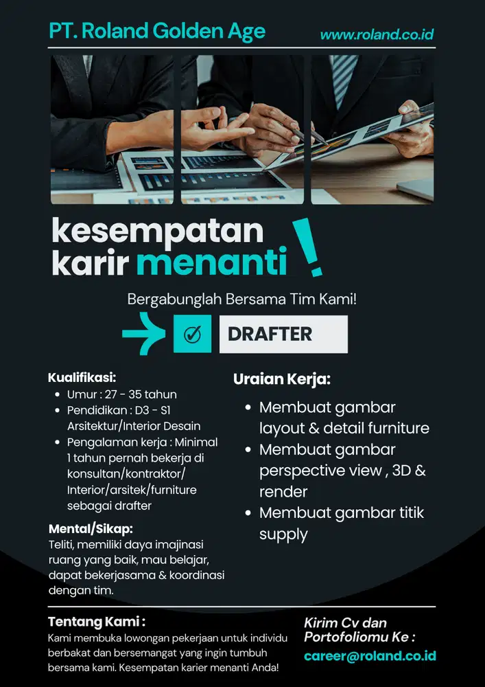 DIBUTUHKAN SEGERA : DRAFTER