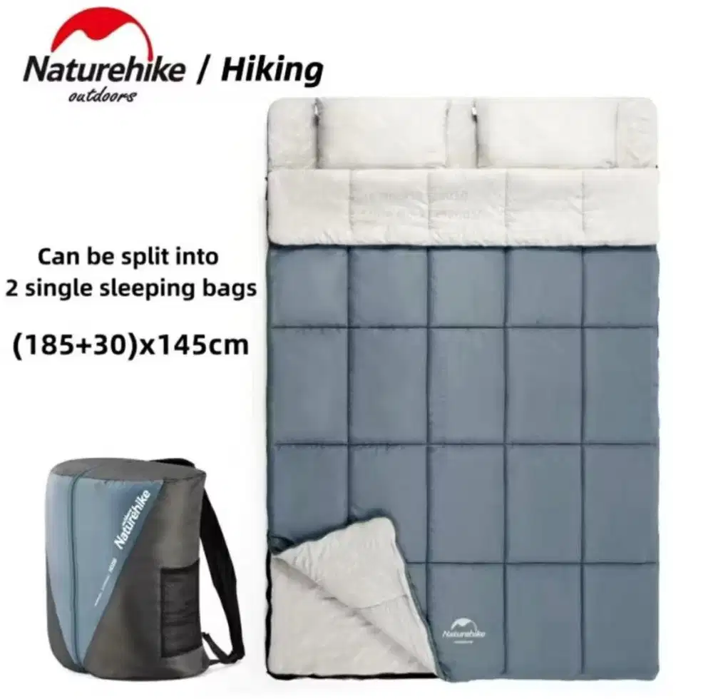 Naturehike NH21MSD05 Sleeping Bag Double dengan Bantal