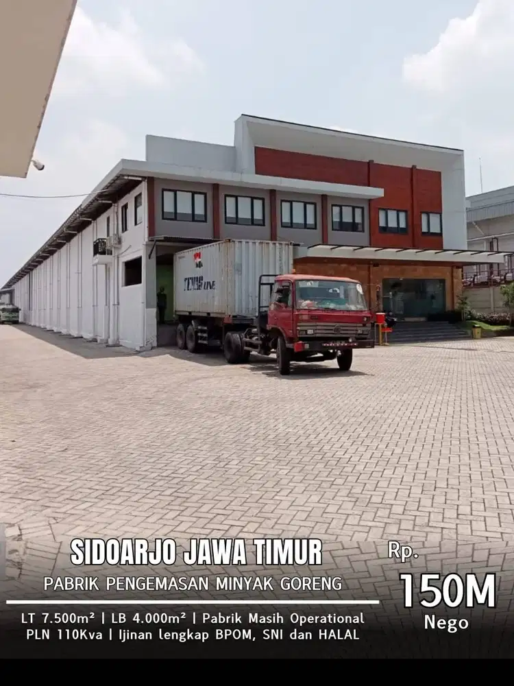 Dijual Pabrik Pengemasan Minyak GorengAktif Sidoarjo