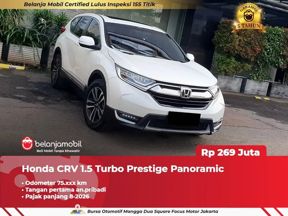 [ GARANSI 5TH ] Honda CRV CR-V CR V 1.5 Turbo Prestige 2017 2018