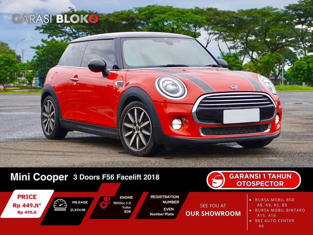 Mini Cooper F56 Facelift  3-Doors 2018 / 2019