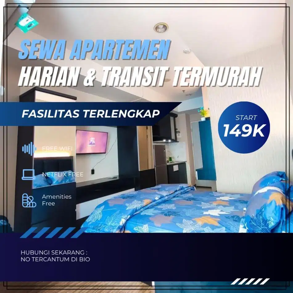 Sewa apartemen Tangerang Springwood Residence Harian/Transit Termurah