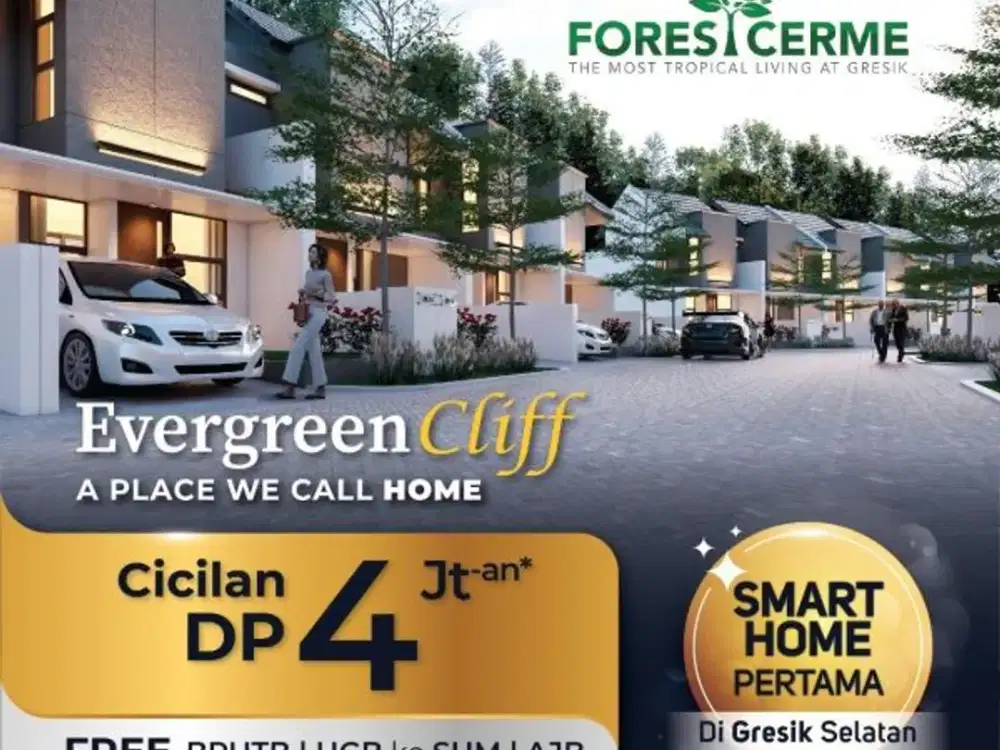 Rumah 2 Lantai Forest Cerme Cluster Evergreen Gresik