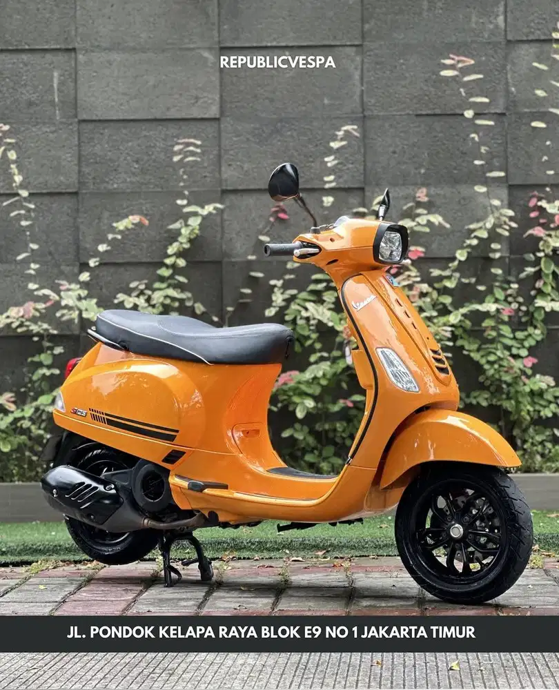 TERMURAH PIAGGIO VESPA S125 IGET LED FACELIFT TH 2021 ORANGE TAORMINA